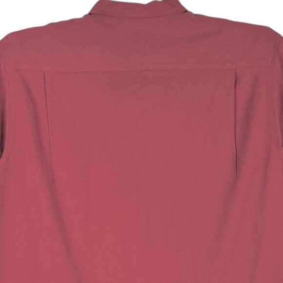 Joseph & Feiss Men's Classic Fit Red Short Sleeve Button-Up Shirt XXL 100% Silk - Picture 4 of 11